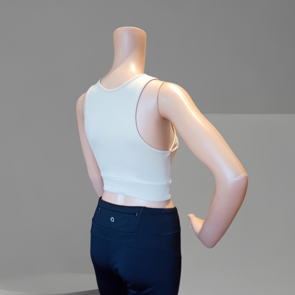Zara Women's Beige Cropped Tank Top - Picture 6 of 16